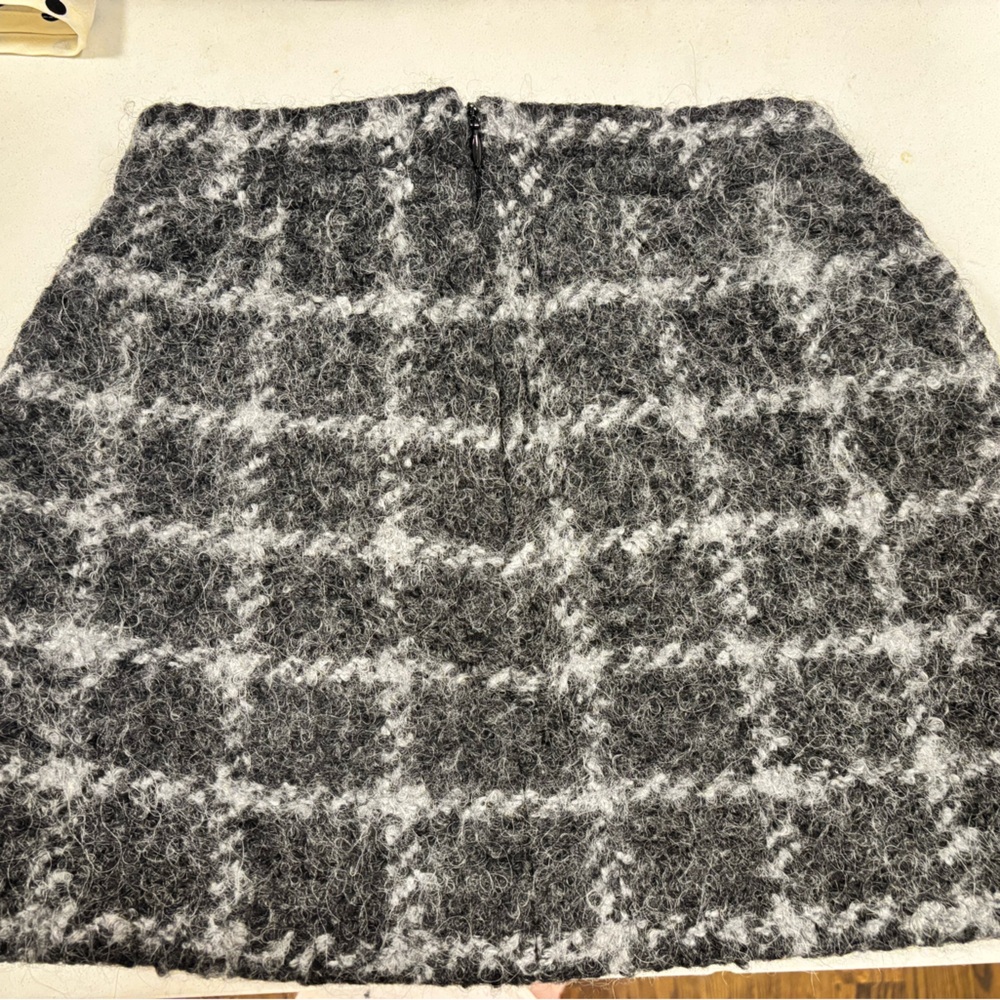 RED VALENTINO Wool Blend Plaid Mini Skirt - Picture 6 of 10